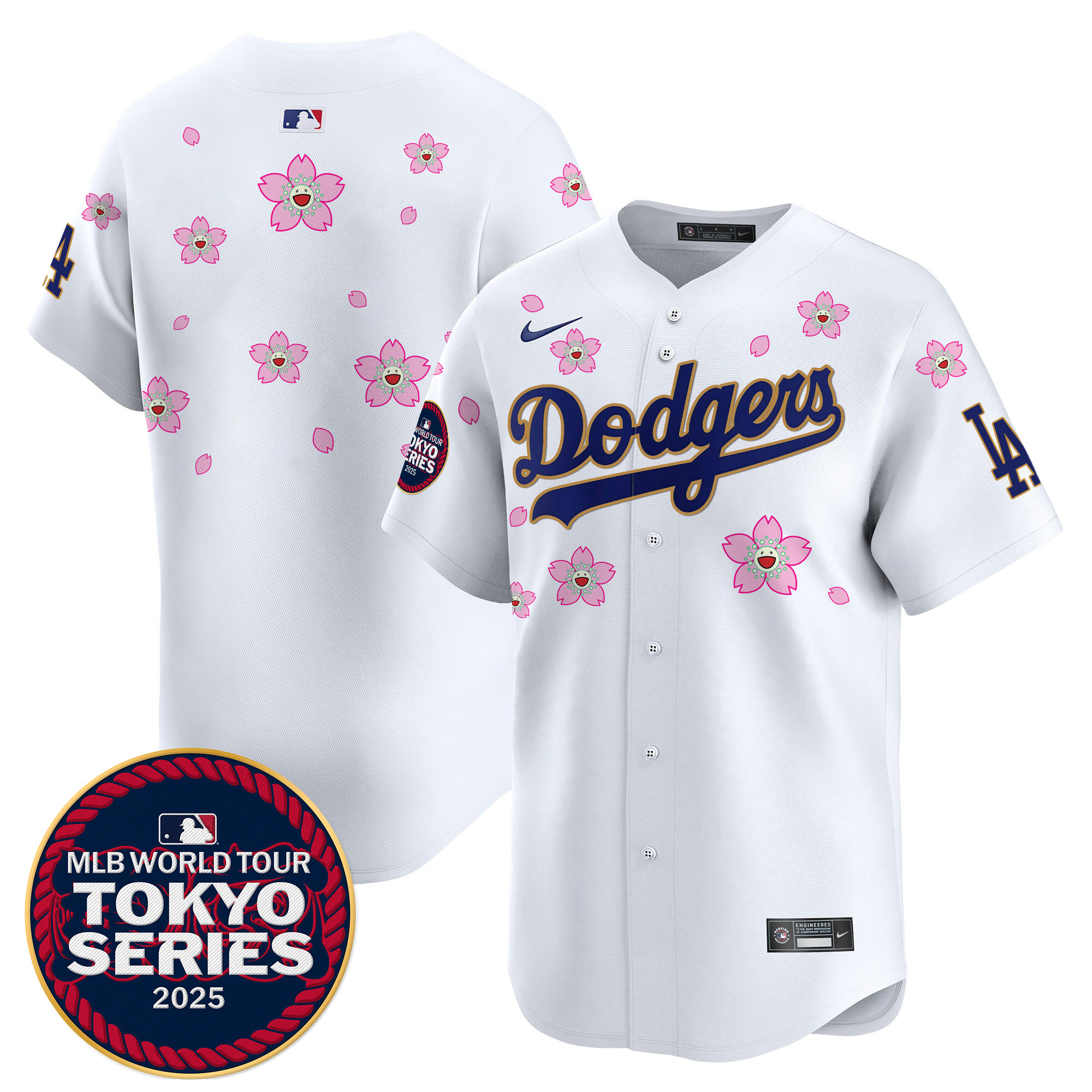 Men Los Angeles Dodgers blank Tokyo Series white Limited Stitched 2025 Jersey->los angeles dodgers->MLB Jersey